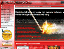 Tablet Screenshot of hasici-pristroje-shop.cz